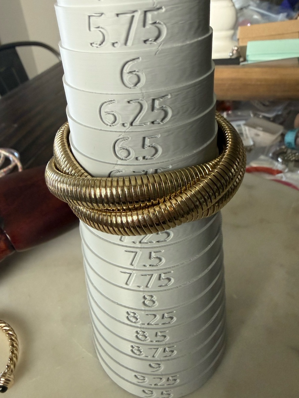Gold Cobra Bracelet & Twisted Cuff Bracelet New - Picture 4 of 7